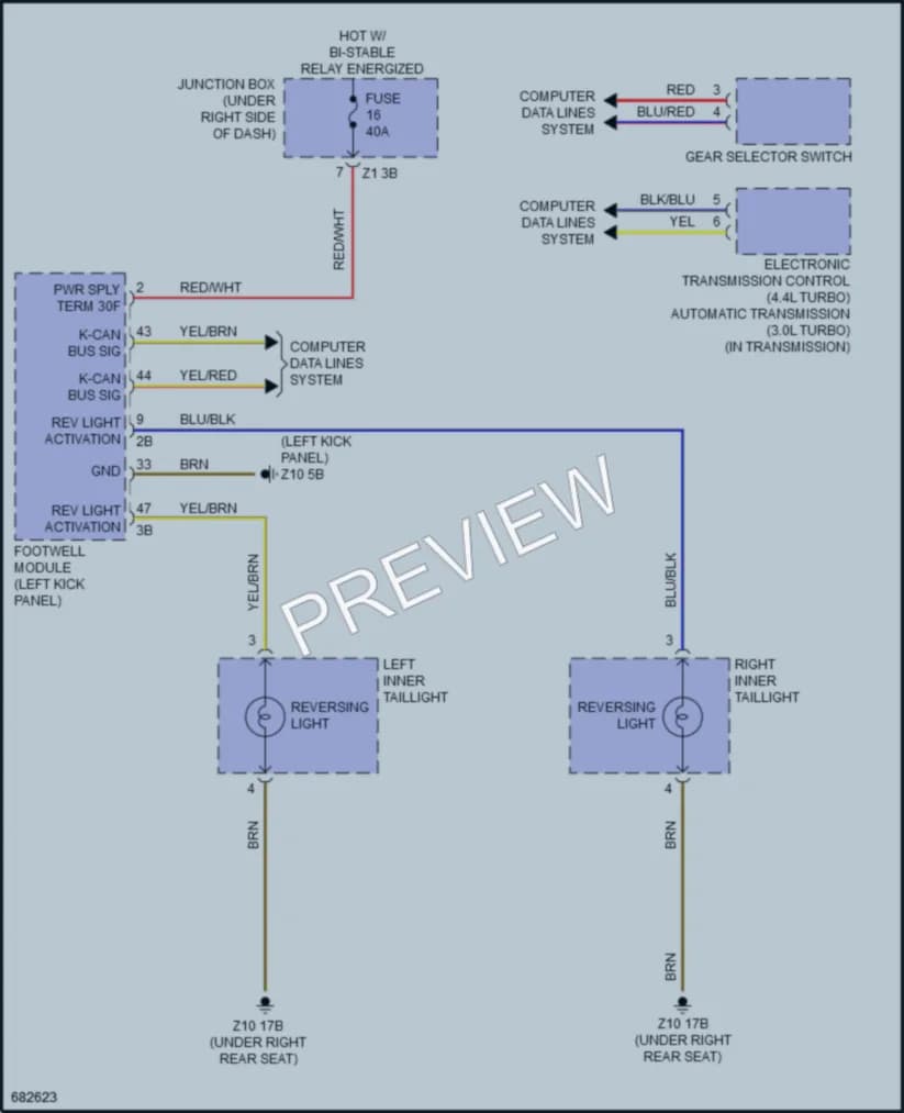 2019 BMW 640iGranCoupe Exterior Lights wiring diagram preview
