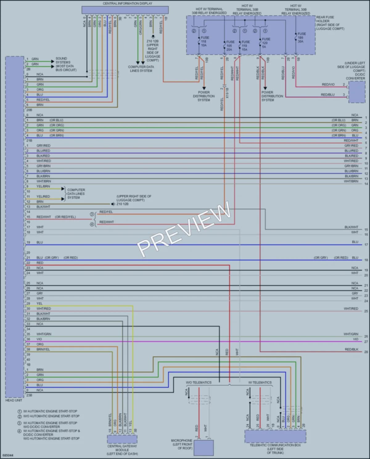 2019 BMW 640iGranCoupe Radio wiring diagram preview