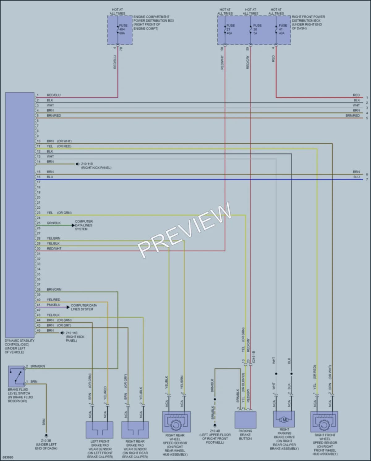 2019 BMW 640iGranTurismo Anti Lock Brakes wiring diagram preview