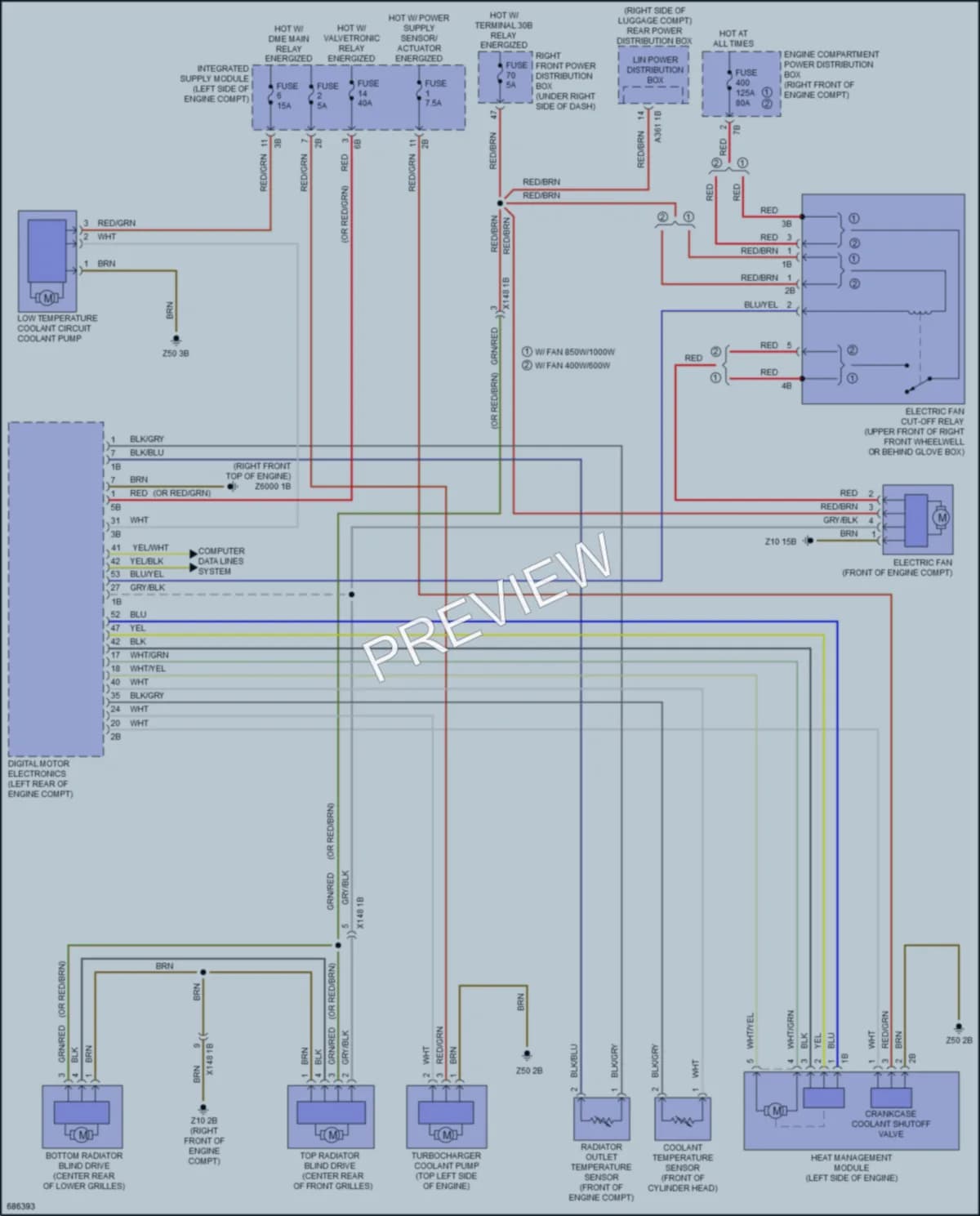 2019 BMW 640iGranTurismo Cooling Fan wiring diagram preview