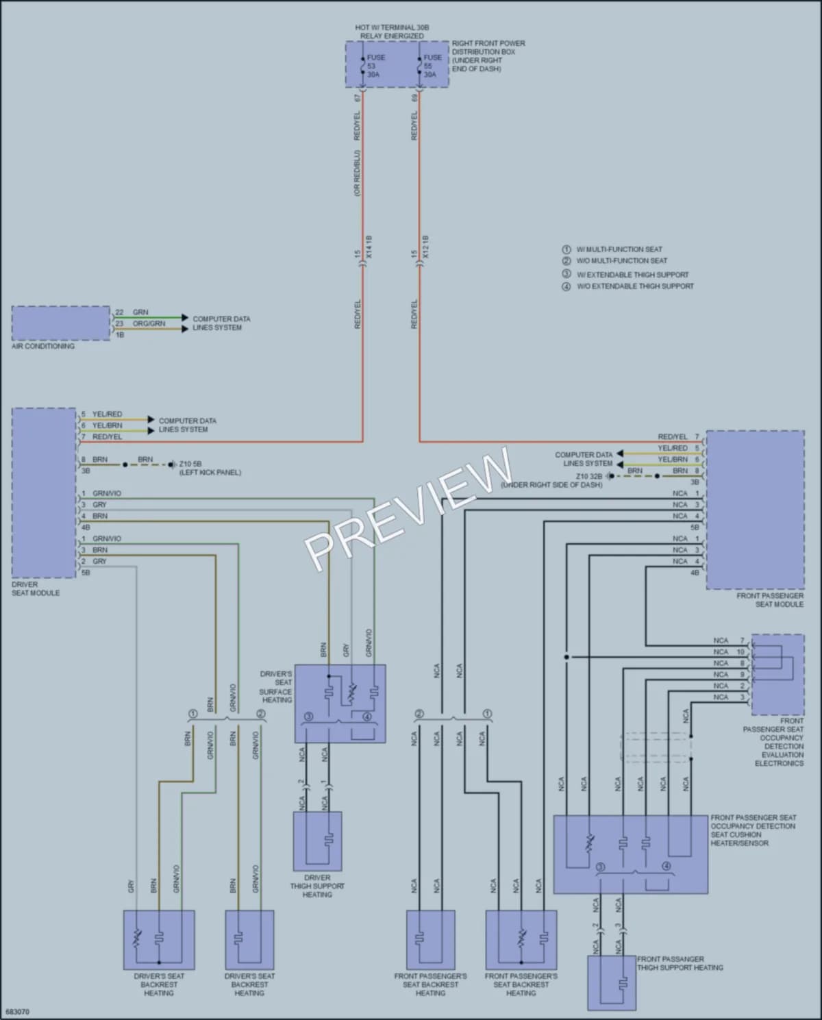 2019 BMW 640iGranTurismo Power Seats wiring diagram preview