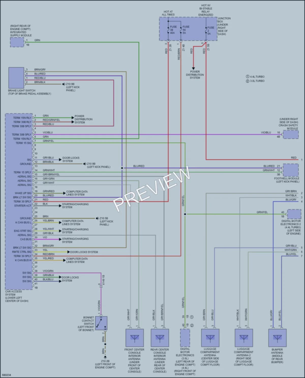 2019 BMW 650iGranCoupe Anti Theft wiring diagram preview