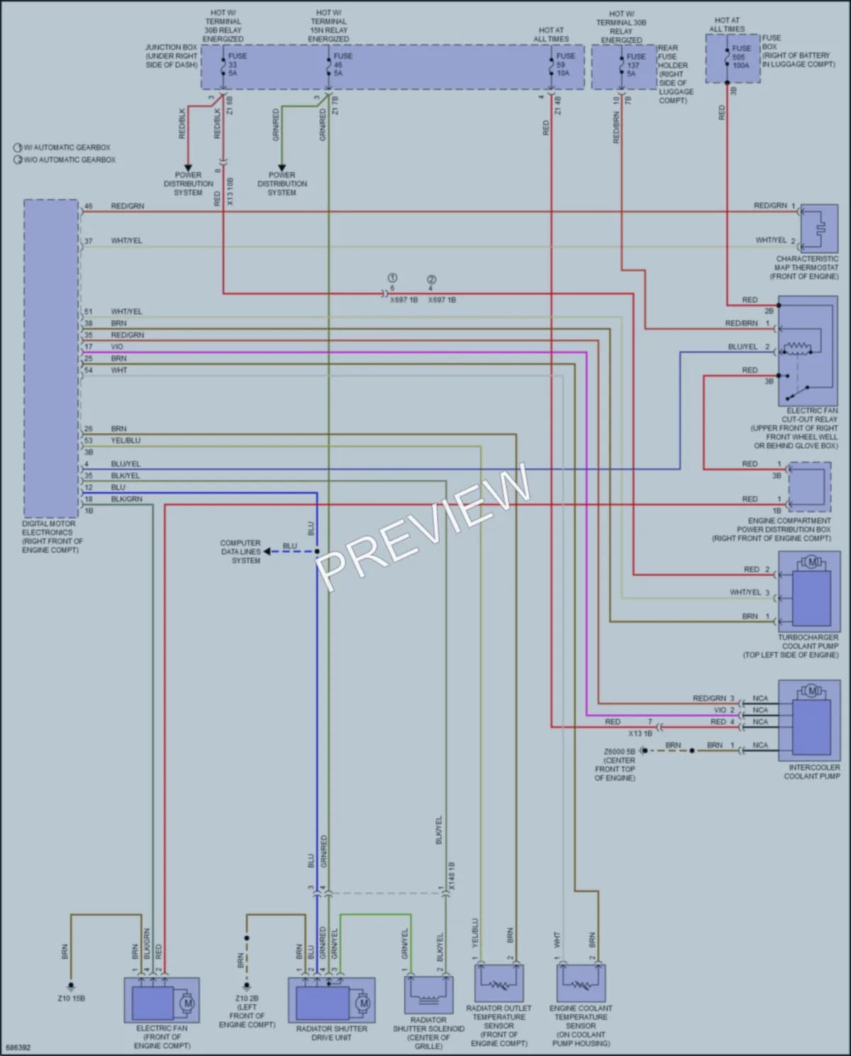 2019 BMW 650iGranCoupe Cooling Fan wiring diagram preview