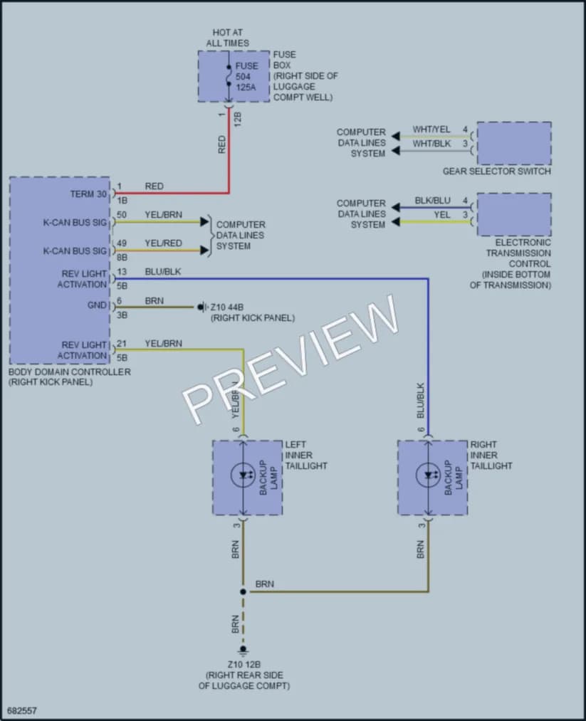 2019 BMW 740i Exterior Lights wiring diagram preview