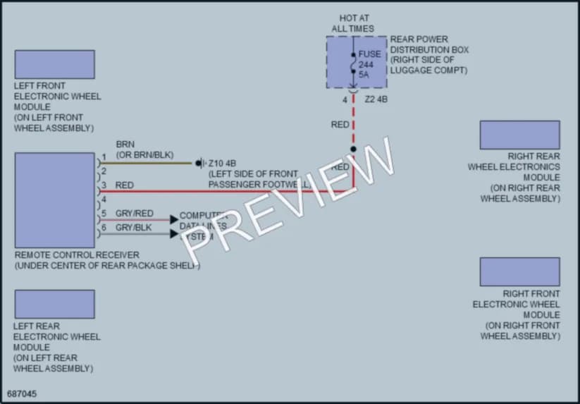 2019 BMW 740i Warning Systems wiring diagram preview