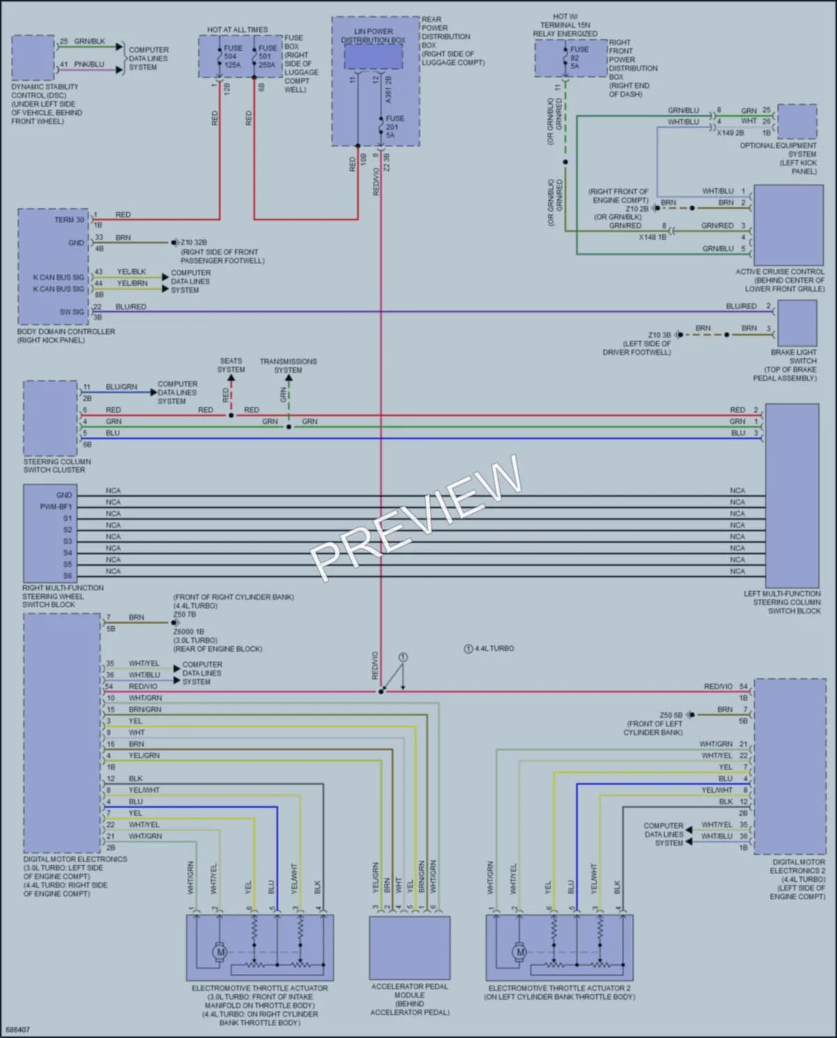 2019 BMW 750Li Cruise Control wiring diagram preview