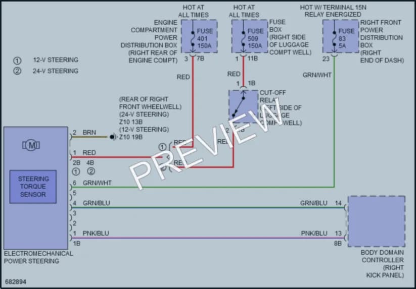 2019 BMW 750Li Electronic Power Steering wiring diagram preview
