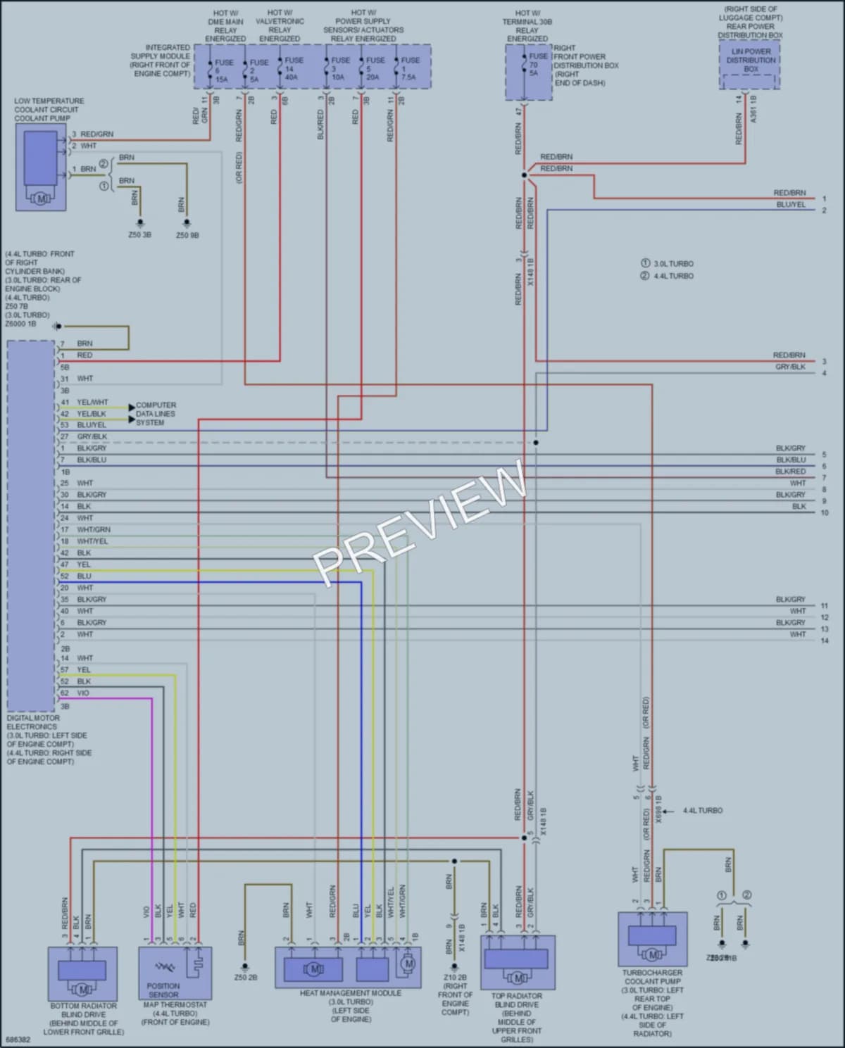 2019 BMW 750i Cooling Fan wiring diagram preview