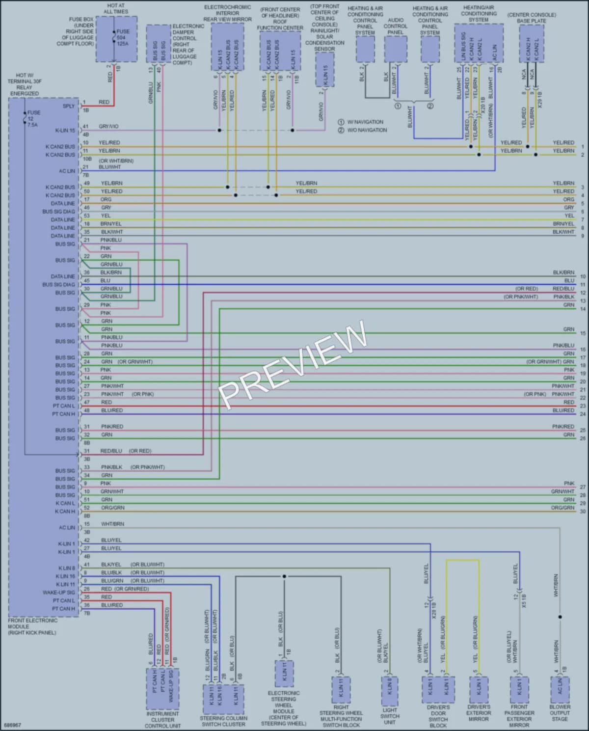2019 BMW M2 Computer Data Lines wiring diagram preview
