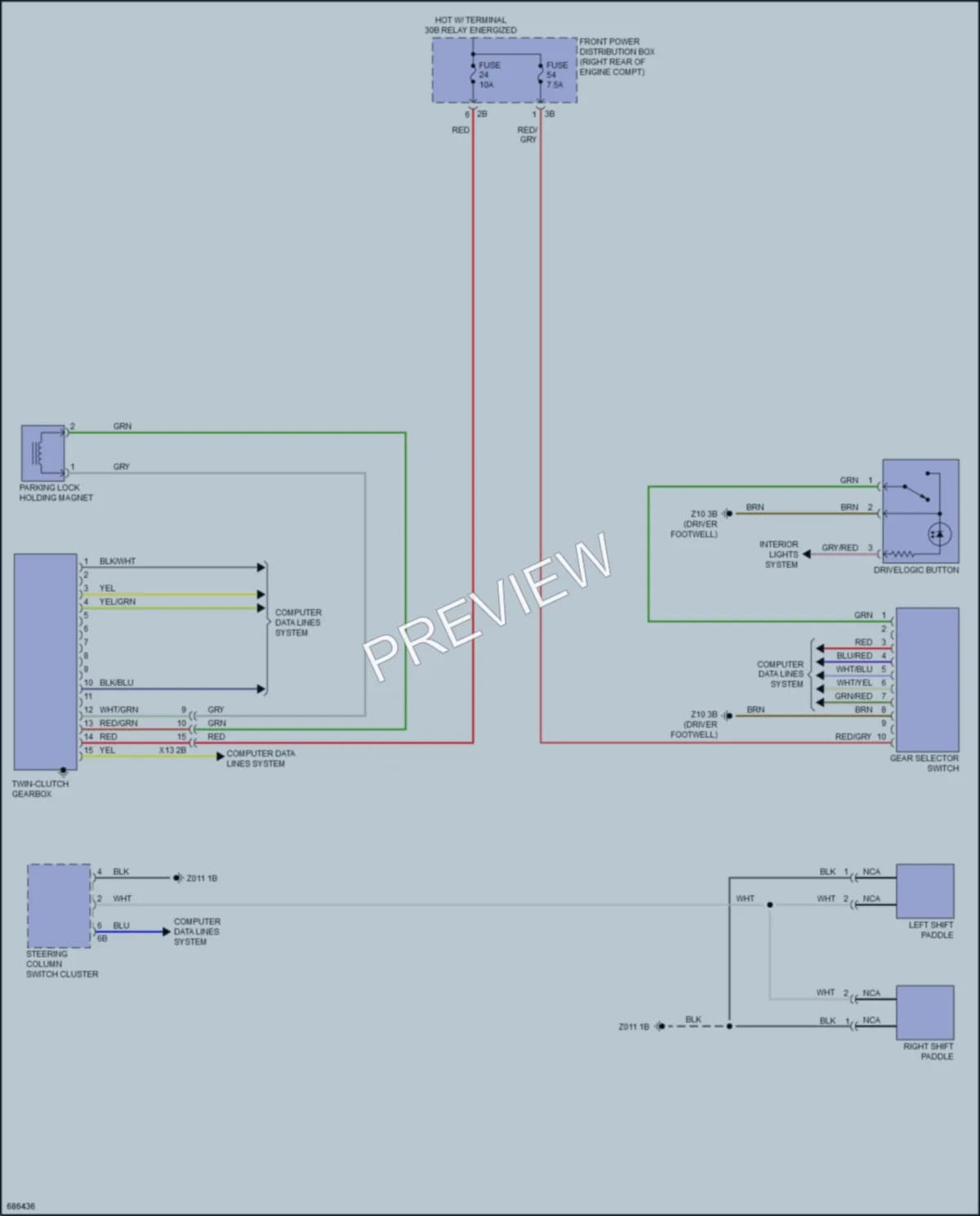 2019 BMW M2 Transmission wiring diagram preview