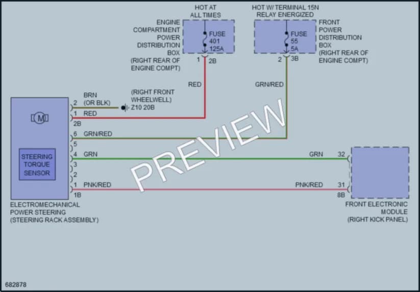 2019 BMW M240i Electronic Power Steering wiring diagram preview