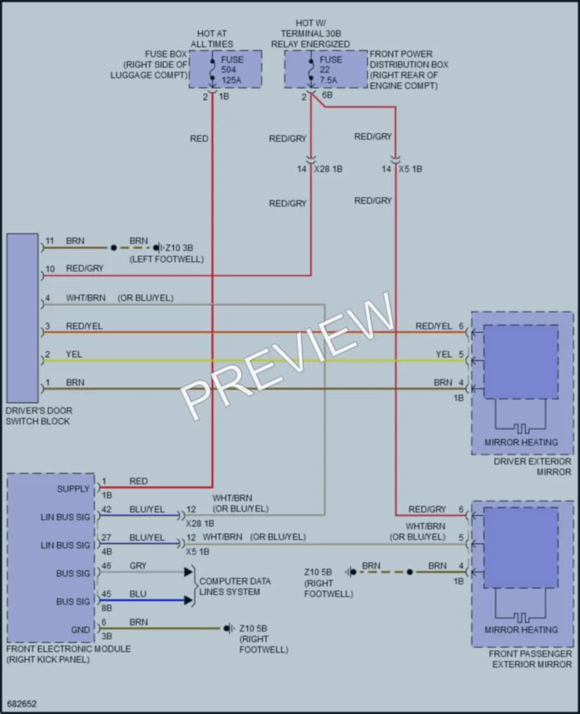 2019 BMW M4 Defoggers wiring diagram preview