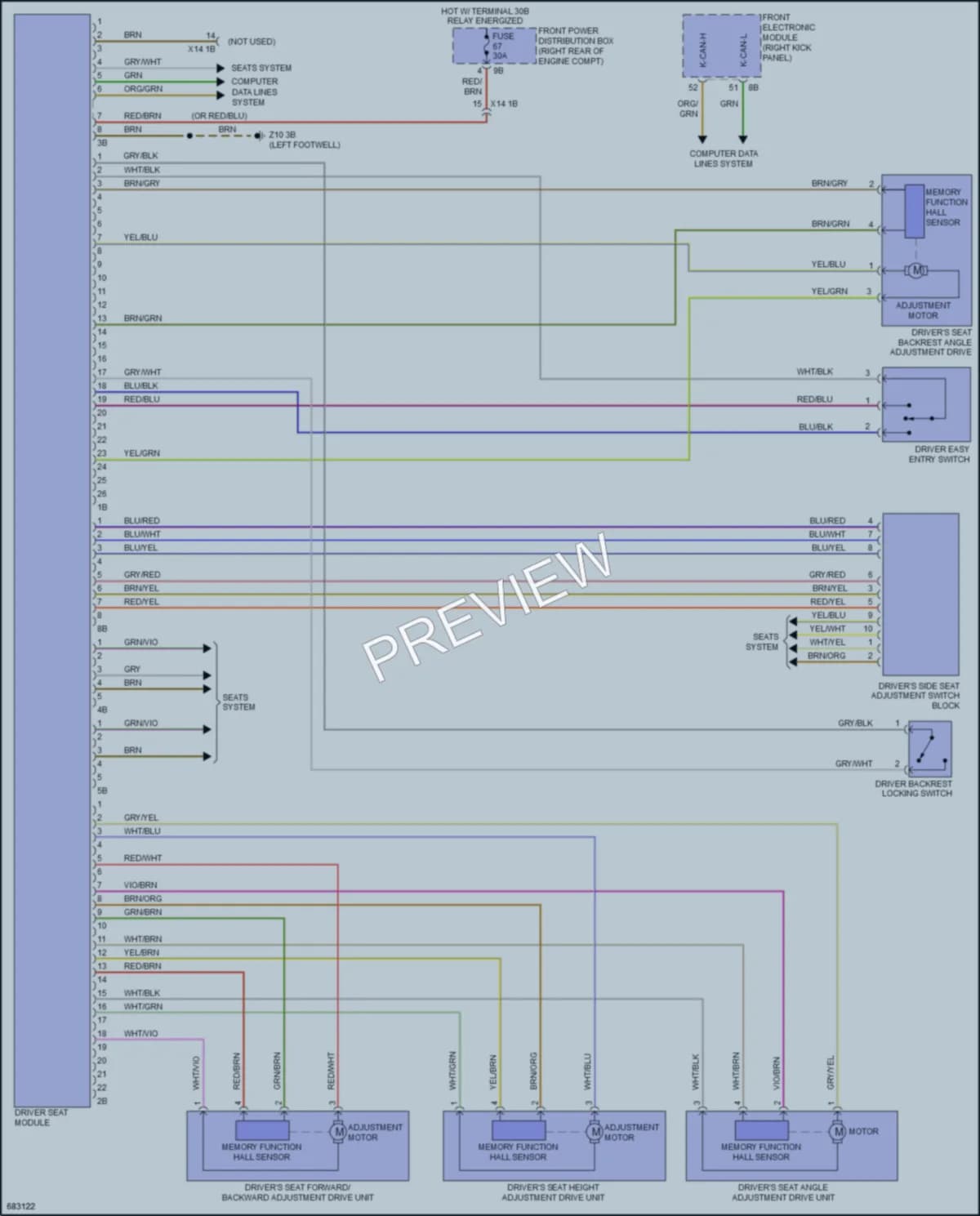 2019 BMW M4 Memory Systems wiring diagram preview