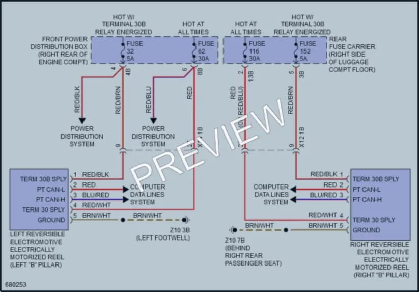 2019 BMW M4 Passive Restraints wiring diagram preview