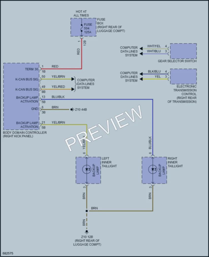 2019 BMW M550i Exterior Lights wiring diagram preview