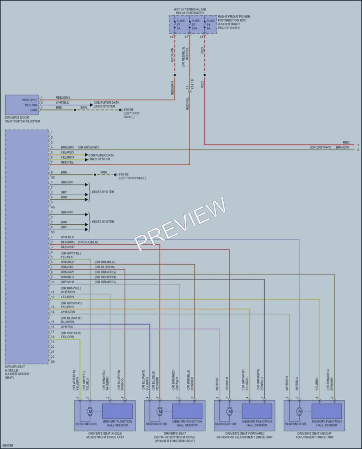 2019 BMW M550i Memory Systems wiring diagram preview