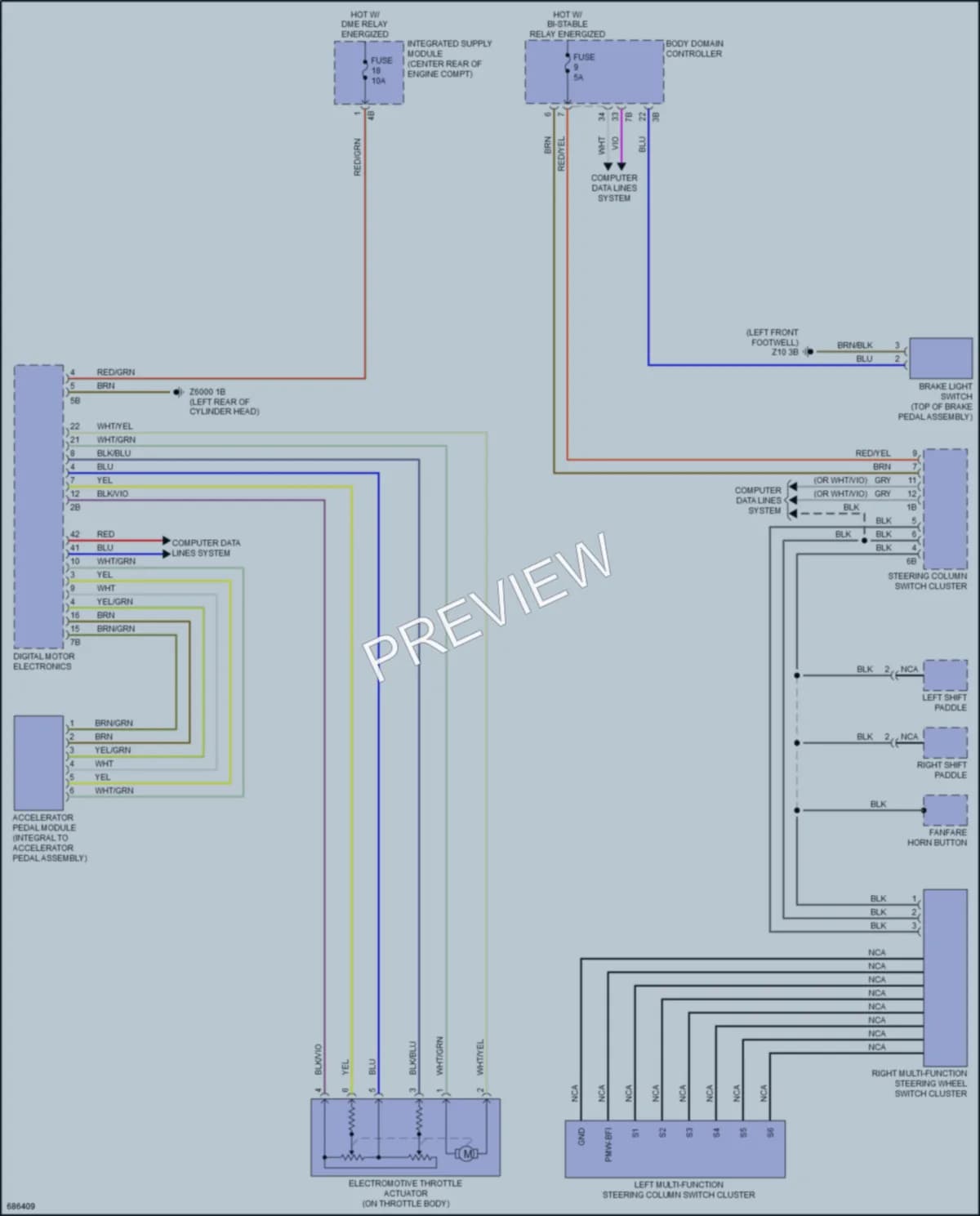 2019 BMW X1 Cruise Control wiring diagram preview