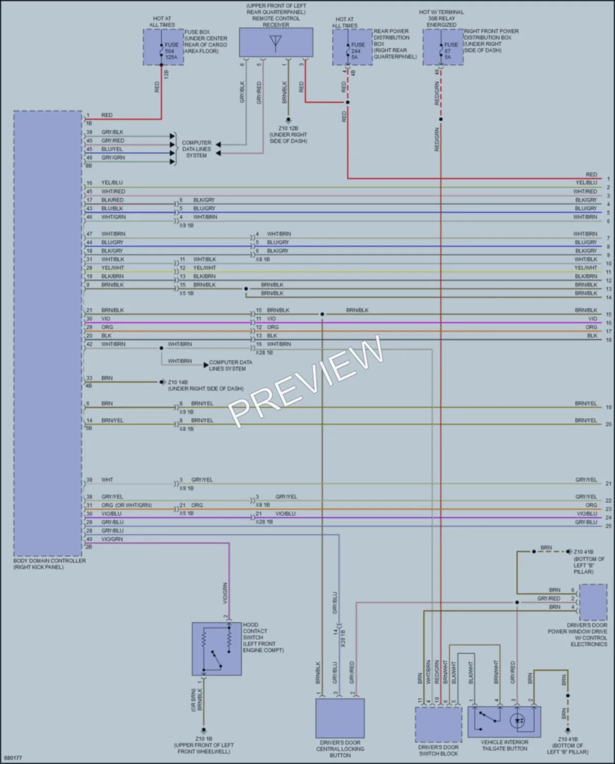 2019 BMW X3 Anti Theft wiring diagram preview