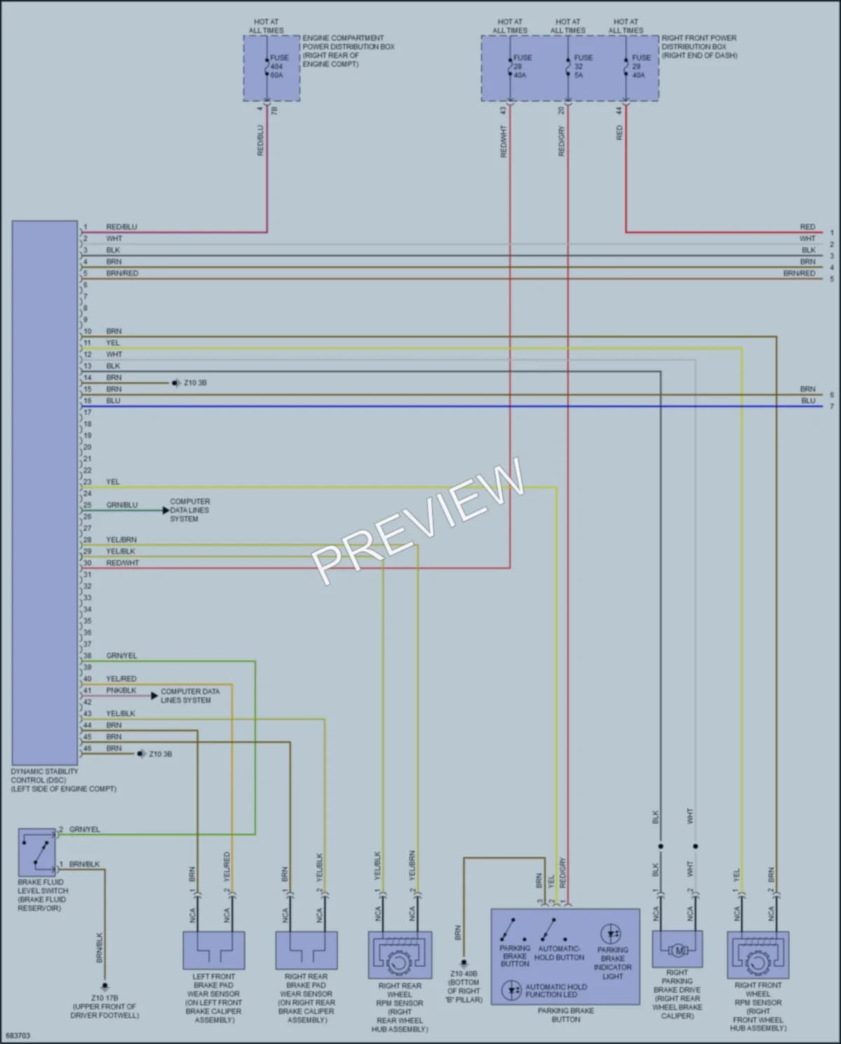 2019 BMW X4 Anti Lock Brakes wiring diagram preview