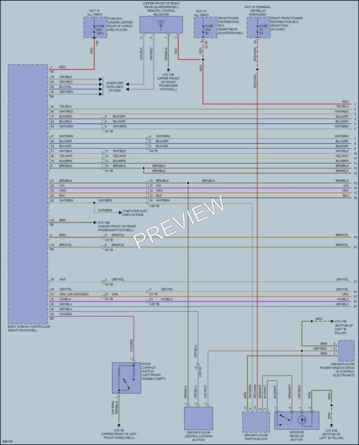 2019 BMW X4 Anti Theft wiring diagram preview
