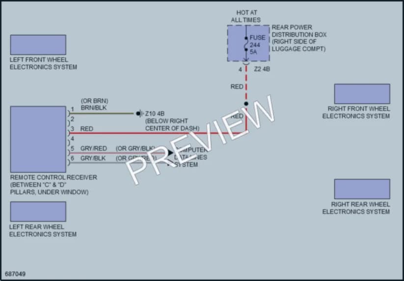 2019 BMW X5 Warning Systems wiring diagram preview