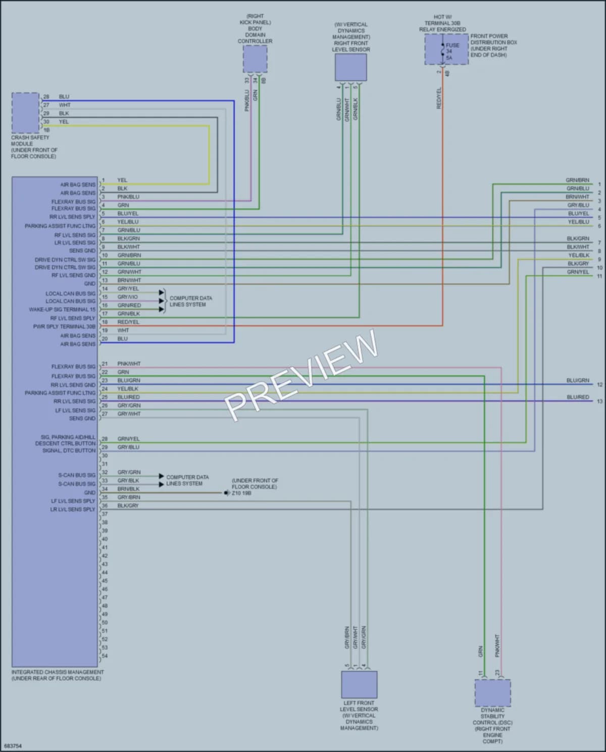 2019 BMW X6 Electronic Suspension wiring diagram preview