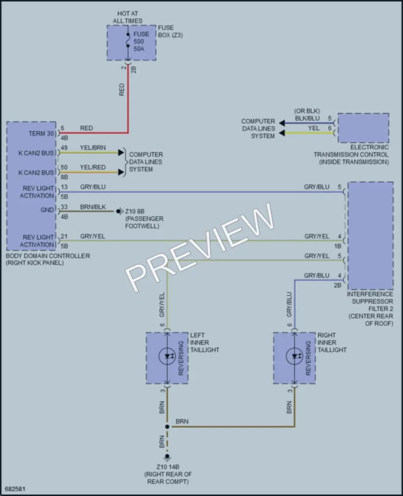2019 BMW X6 Exterior Lights wiring diagram preview
