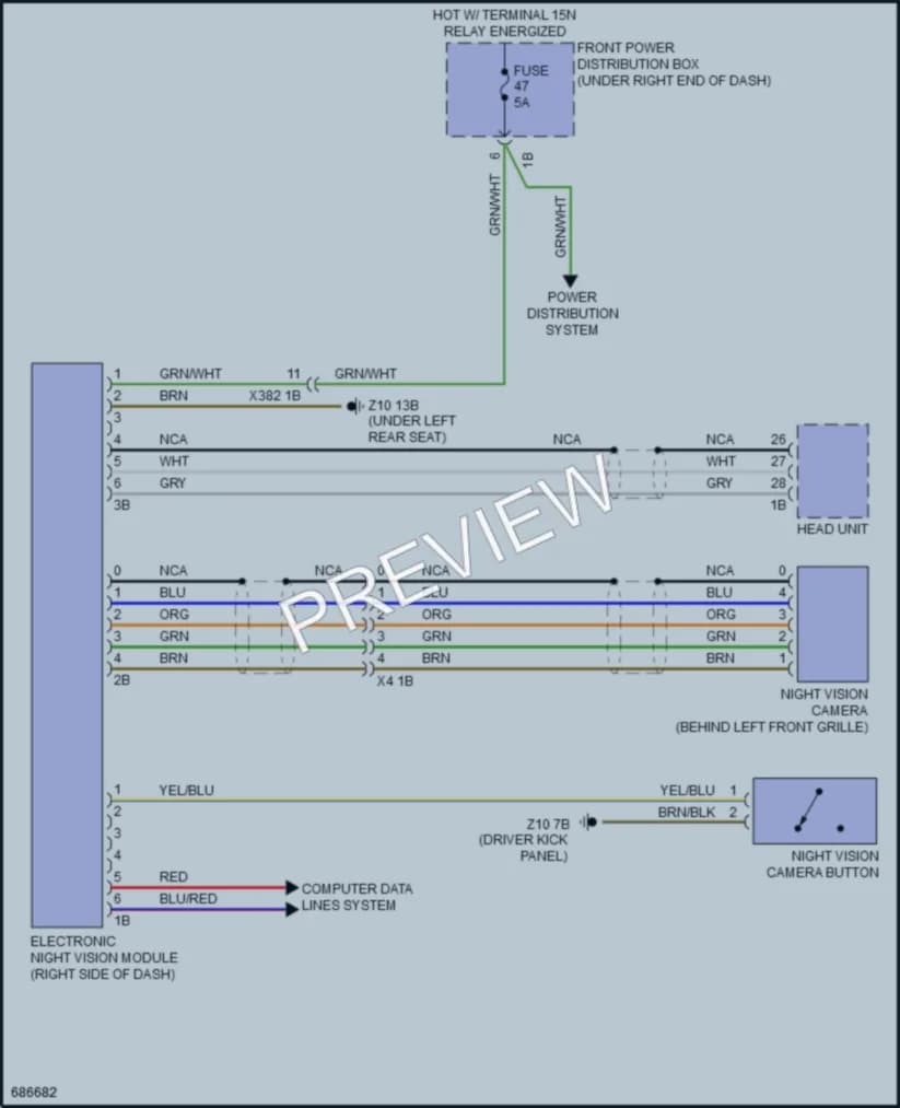 2019 BMW X6 Instrument Cluster wiring diagram preview