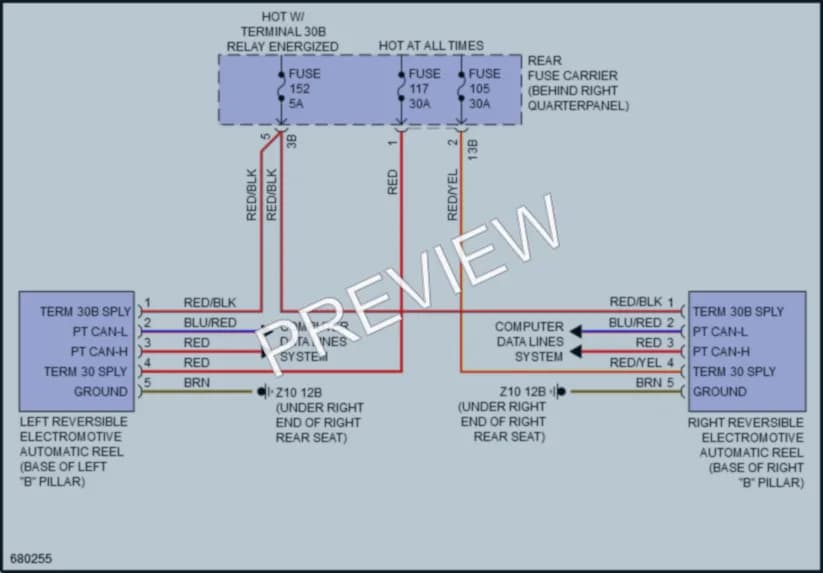2019 BMW X6 Passive Restraints wiring diagram preview