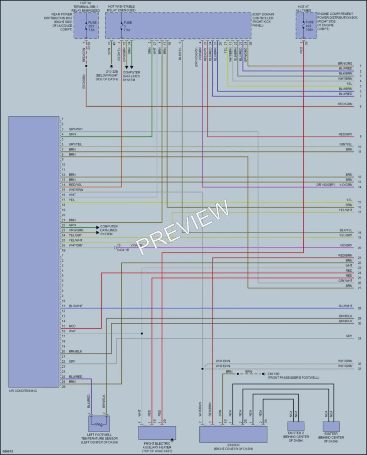 2019 BMW X7 Air Conditioning wiring diagram preview