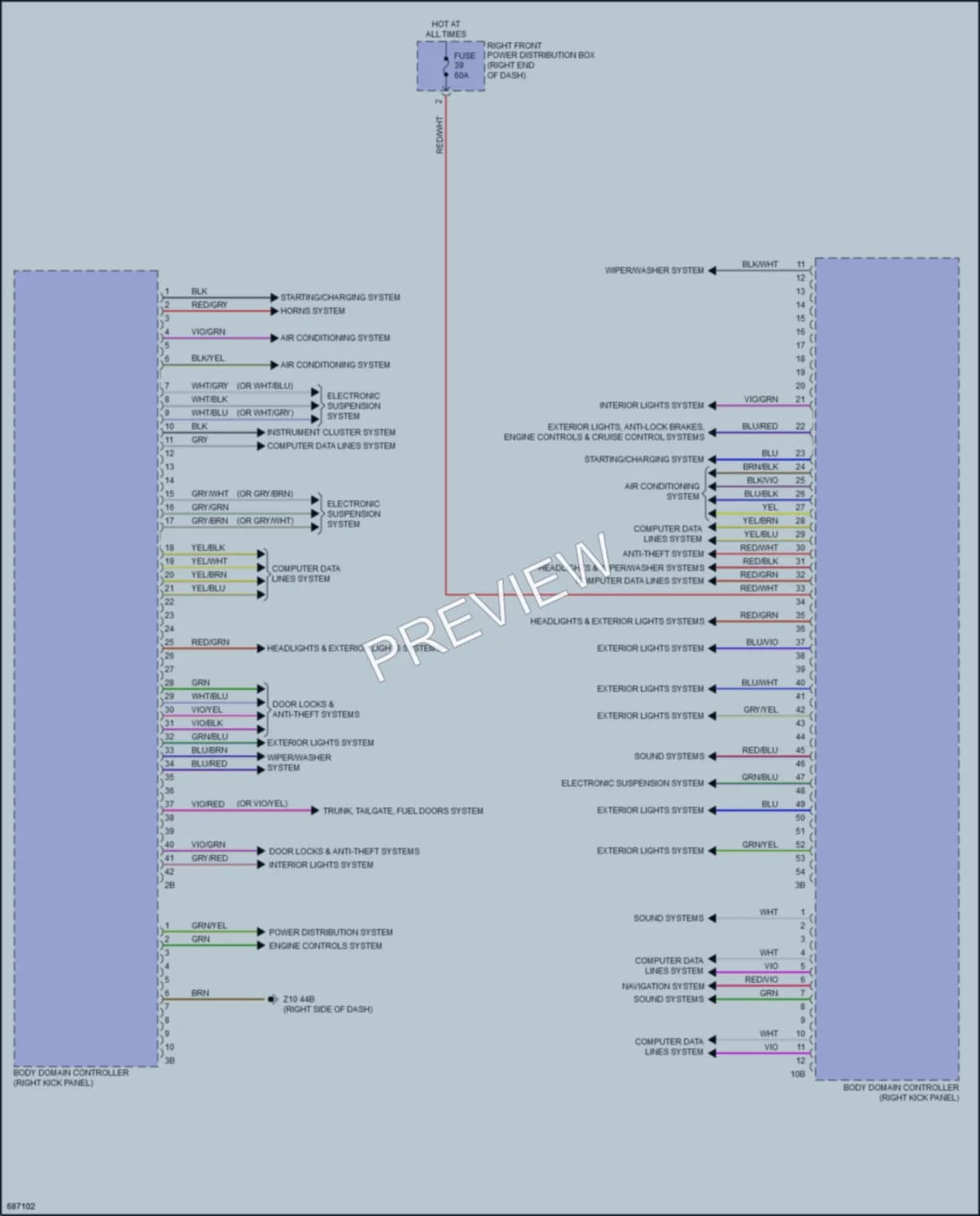 2019 BMW Z4 Body Control Modules wiring diagram preview
