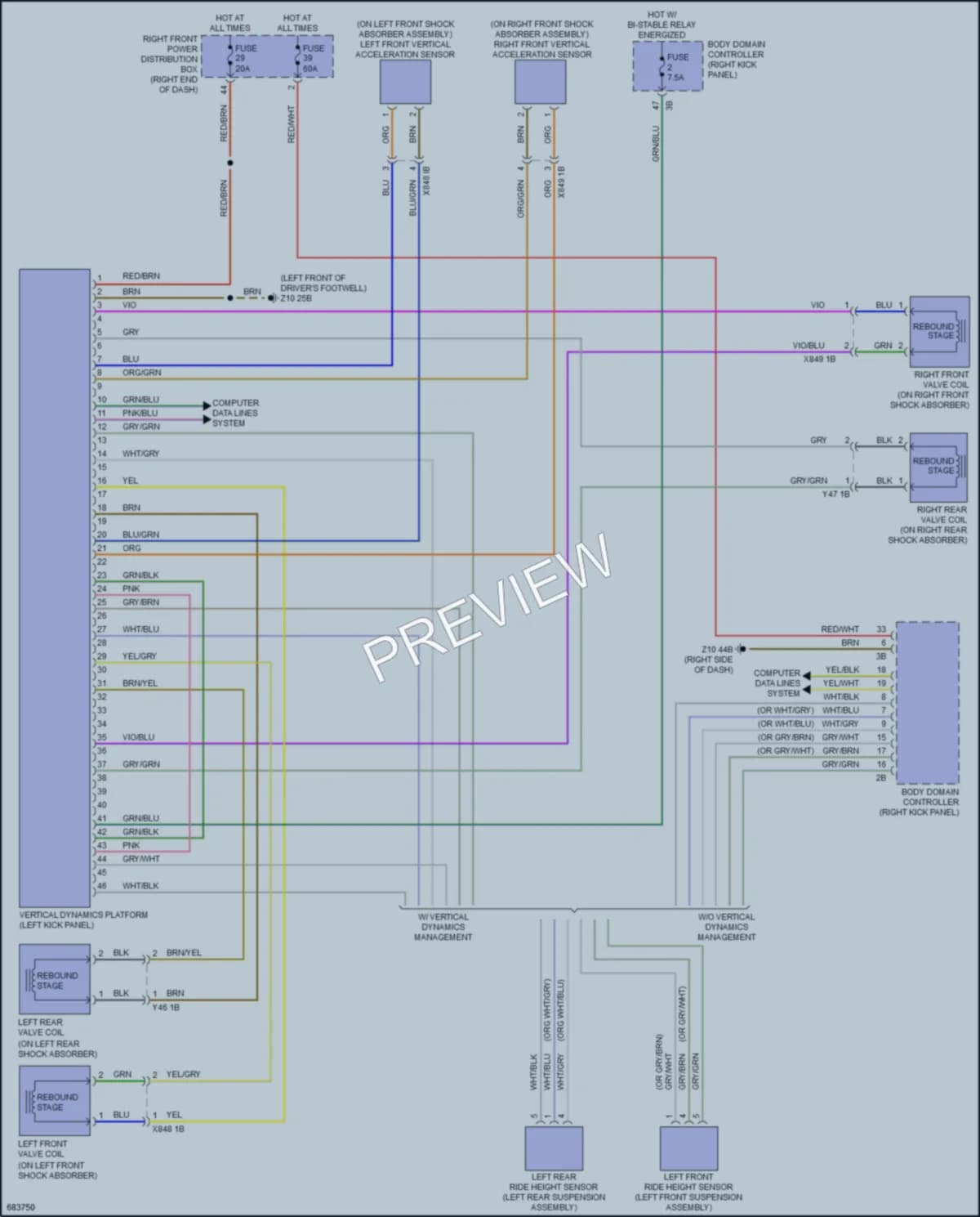2019 BMW Z4 Electronic Suspension wiring diagram preview