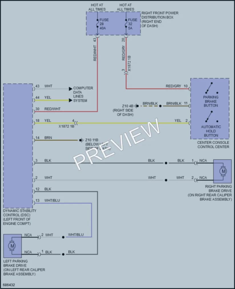 2019 BMW Z4 Shift Interlock wiring diagram preview