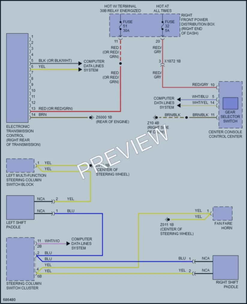 2019 BMW Z4 Transmission wiring diagram preview