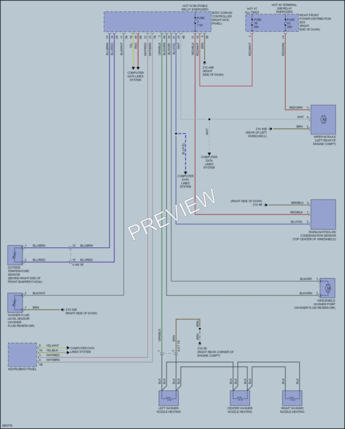 2019 BMW Z4 Wiper Washer wiring diagram preview