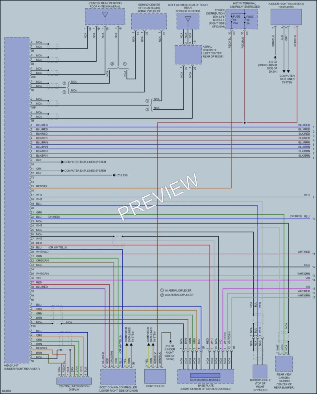 2019 BMW i3 Radio wiring diagram preview