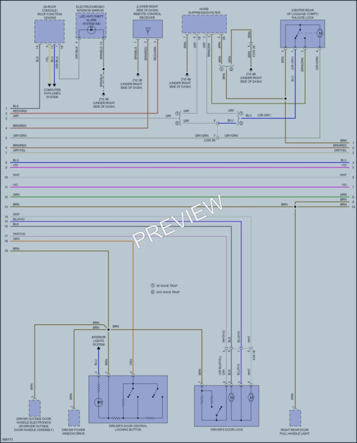 2019 BMW i3s Anti Theft wiring diagram preview