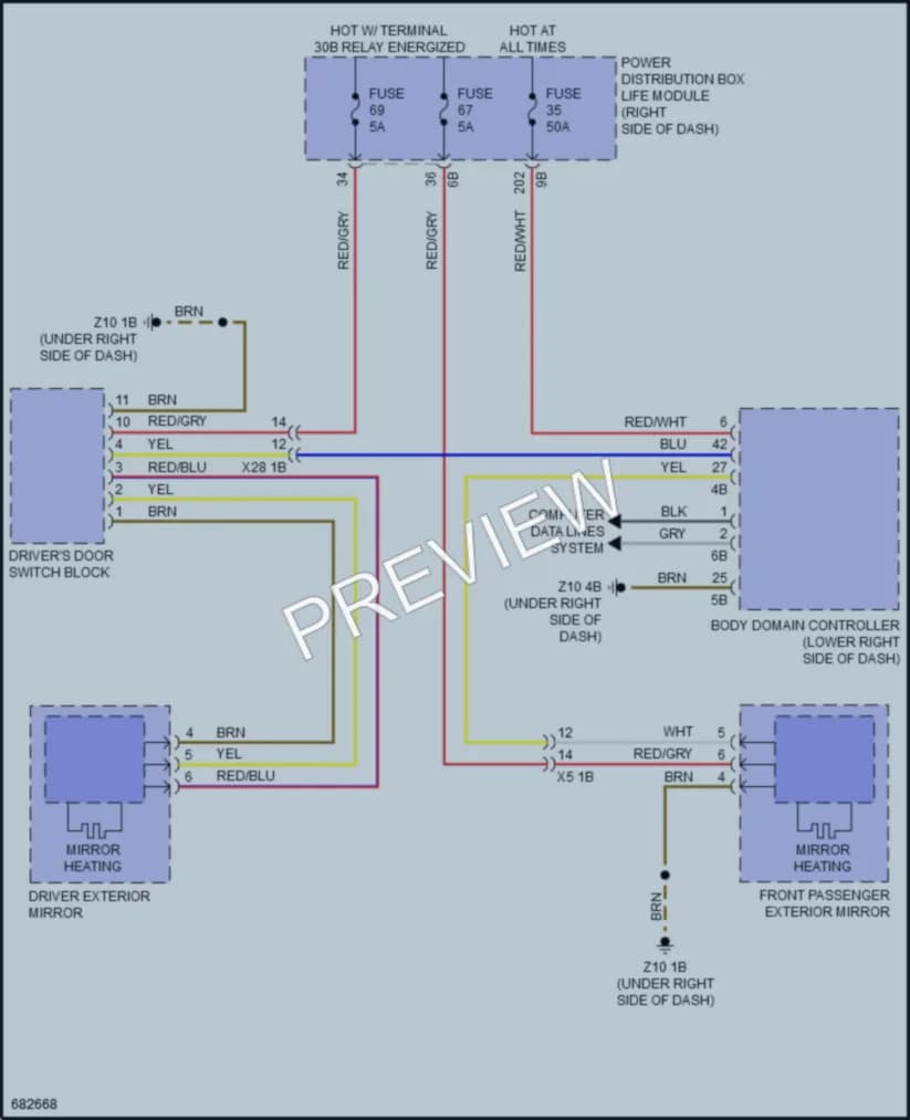2019 BMW i3s Defoggers wiring diagram preview