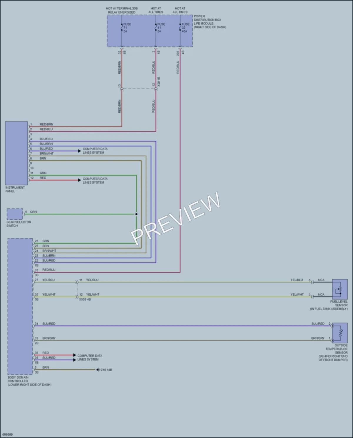 2019 BMW i3s Instrument Cluster wiring diagram preview