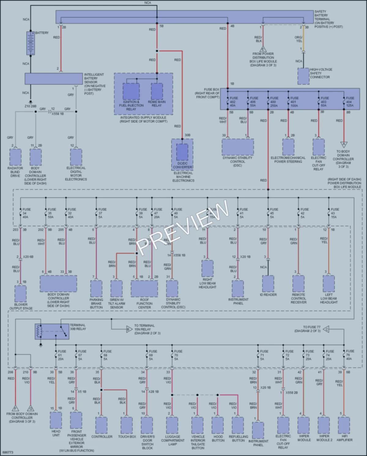 2019 BMW i3s Power Distribution wiring diagram preview