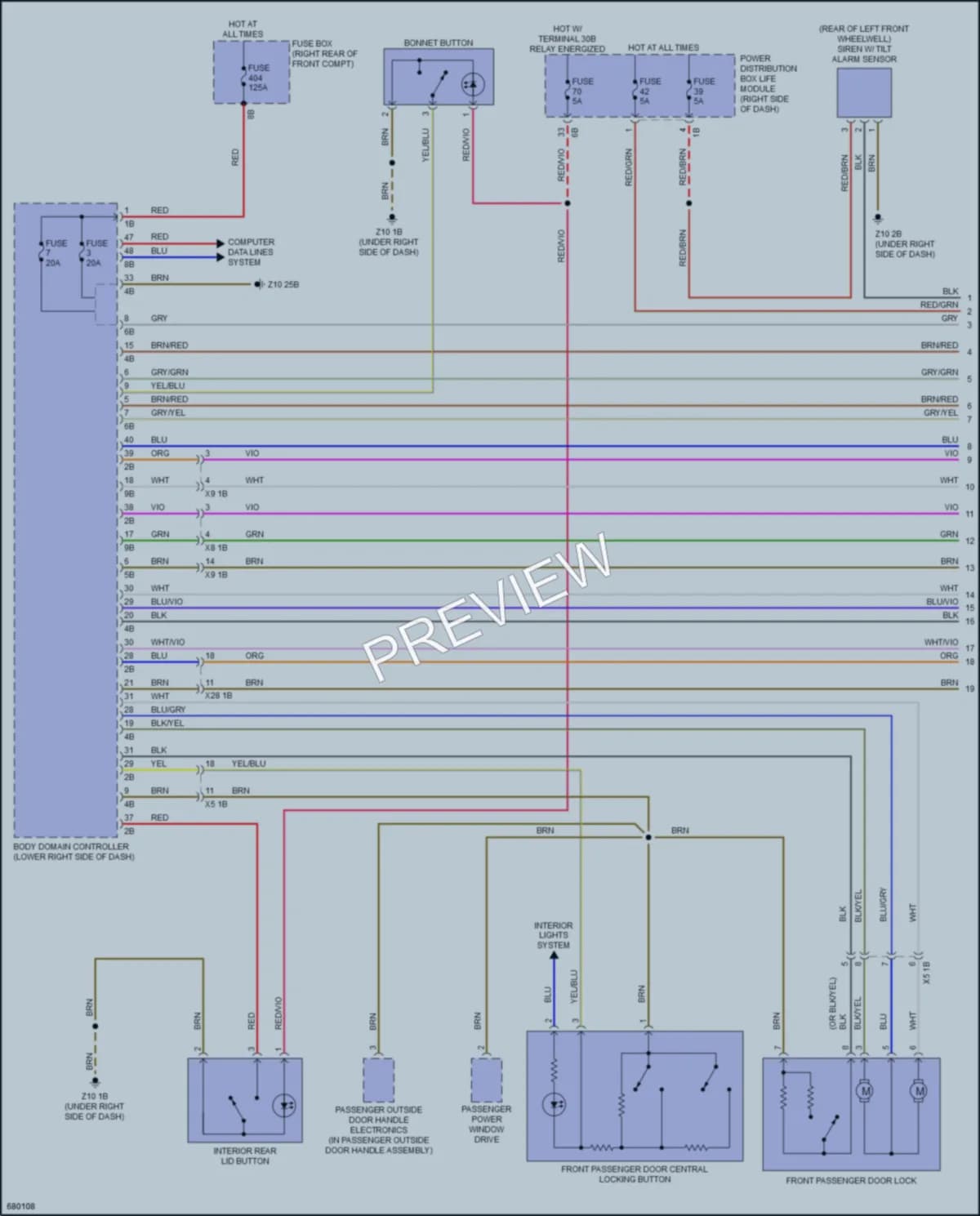 2019 BMW i3s Power Door Locks wiring diagram preview