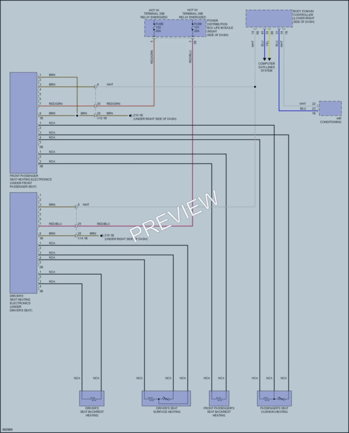 2019 BMW i3s Power Seats wiring diagram preview