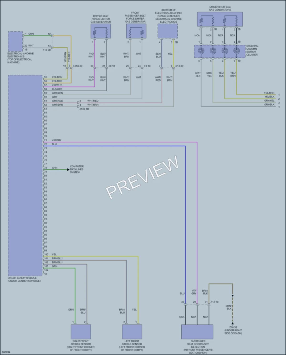 2019 BMW i3s Supplemental Restraints wiring diagram preview