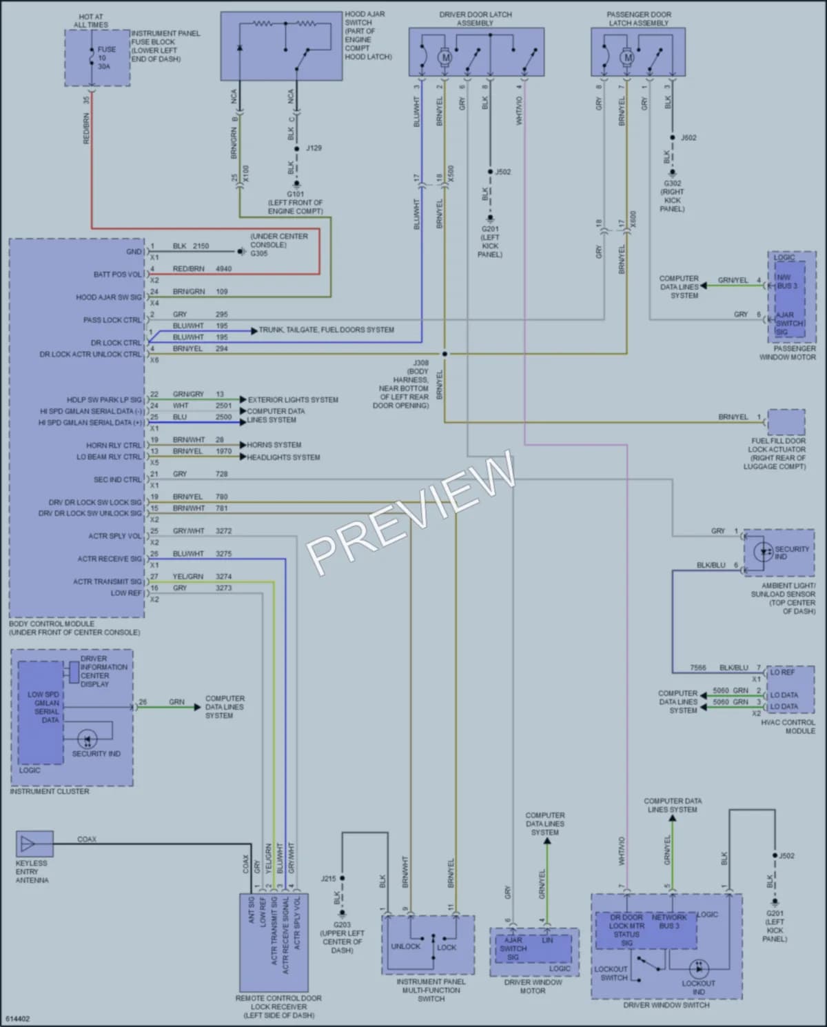 2019 Buick Cascada Power Door Locks wiring diagram preview