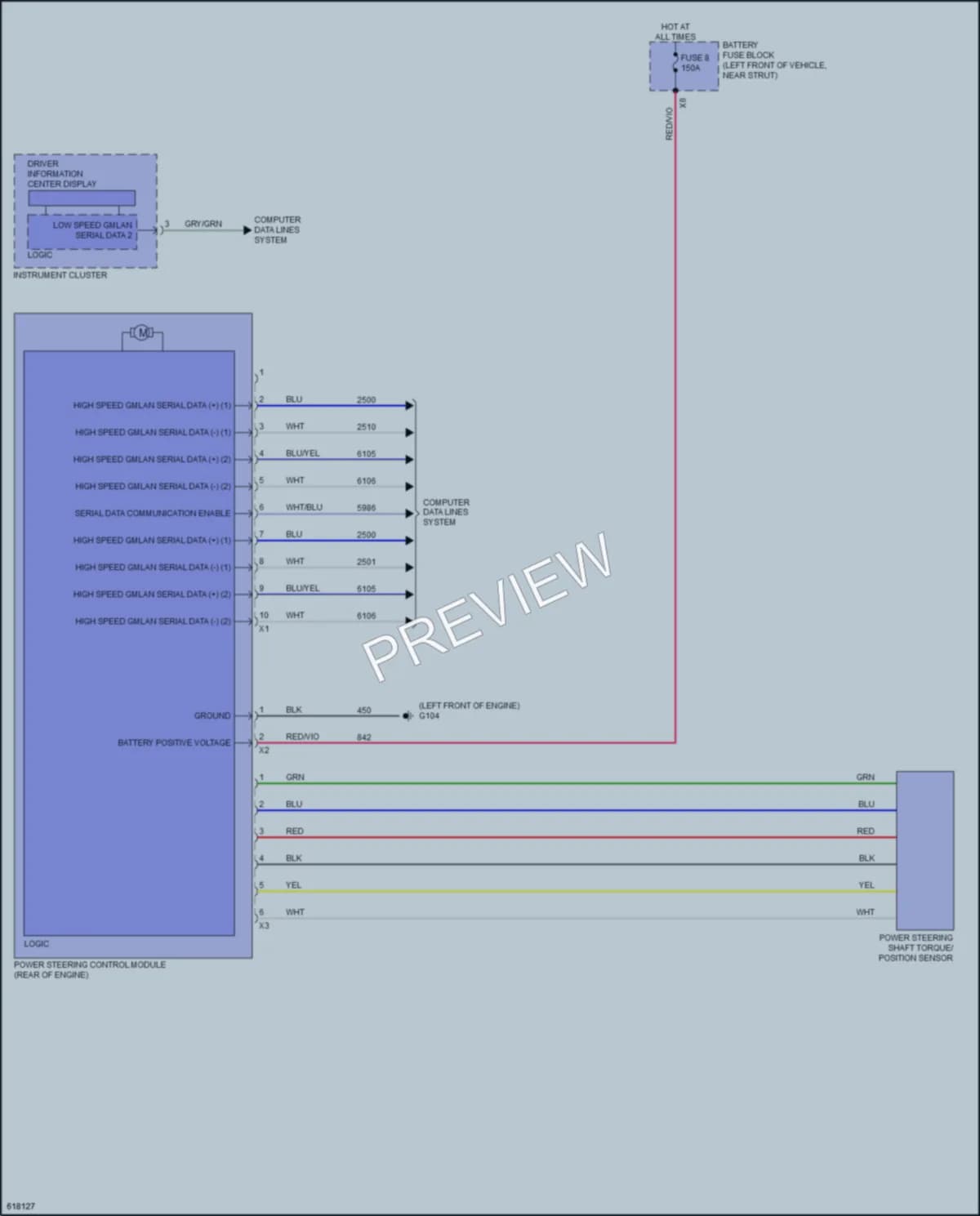 2019 Buick Enclave Electronic Power Steering wiring diagram preview