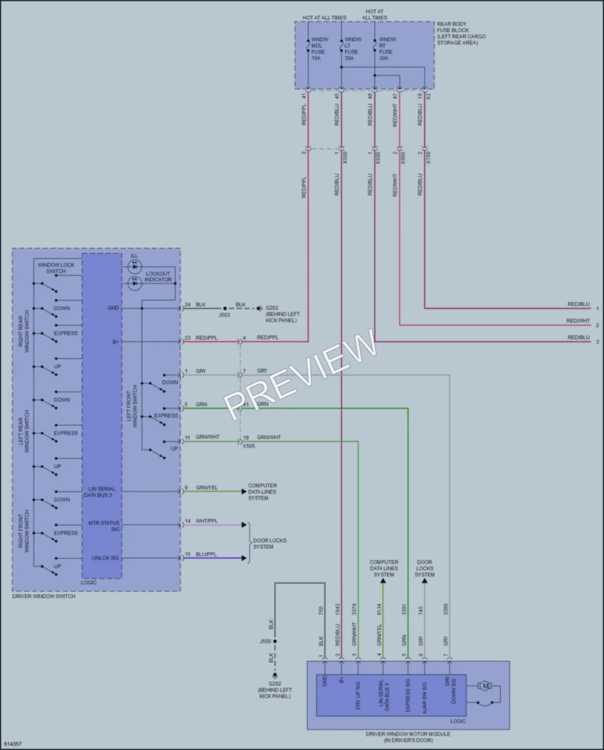 2019 Buick Enclave Power Windows wiring diagram preview