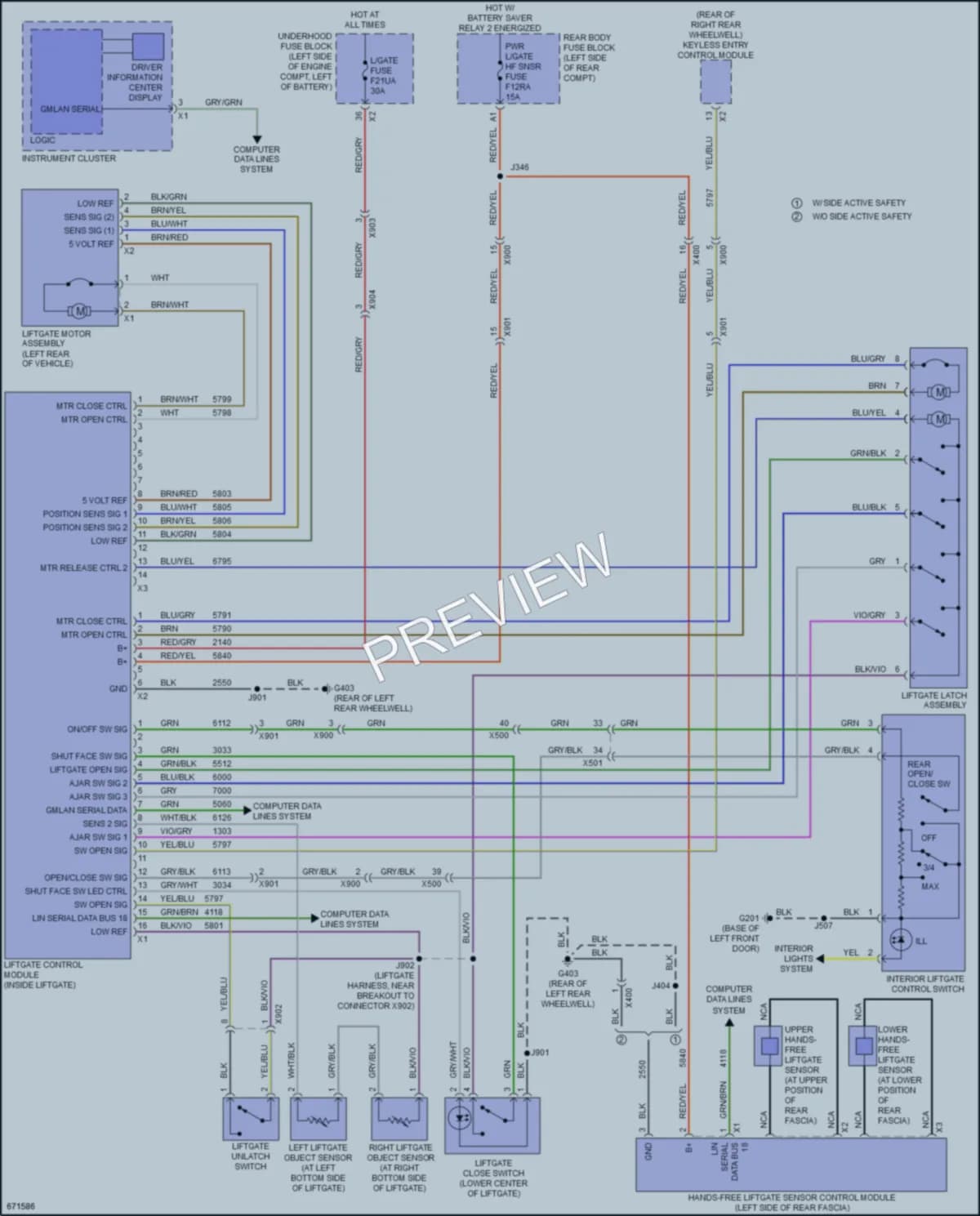 2019 Buick Envision Trunk Tailgate Fuel Door wiring diagram preview