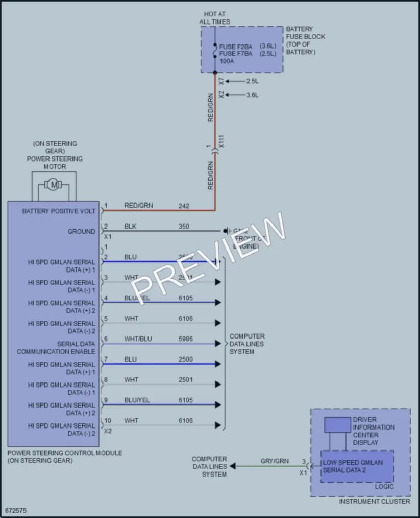 2019 Buick LaCrosse Electronic Power Steering wiring diagram preview