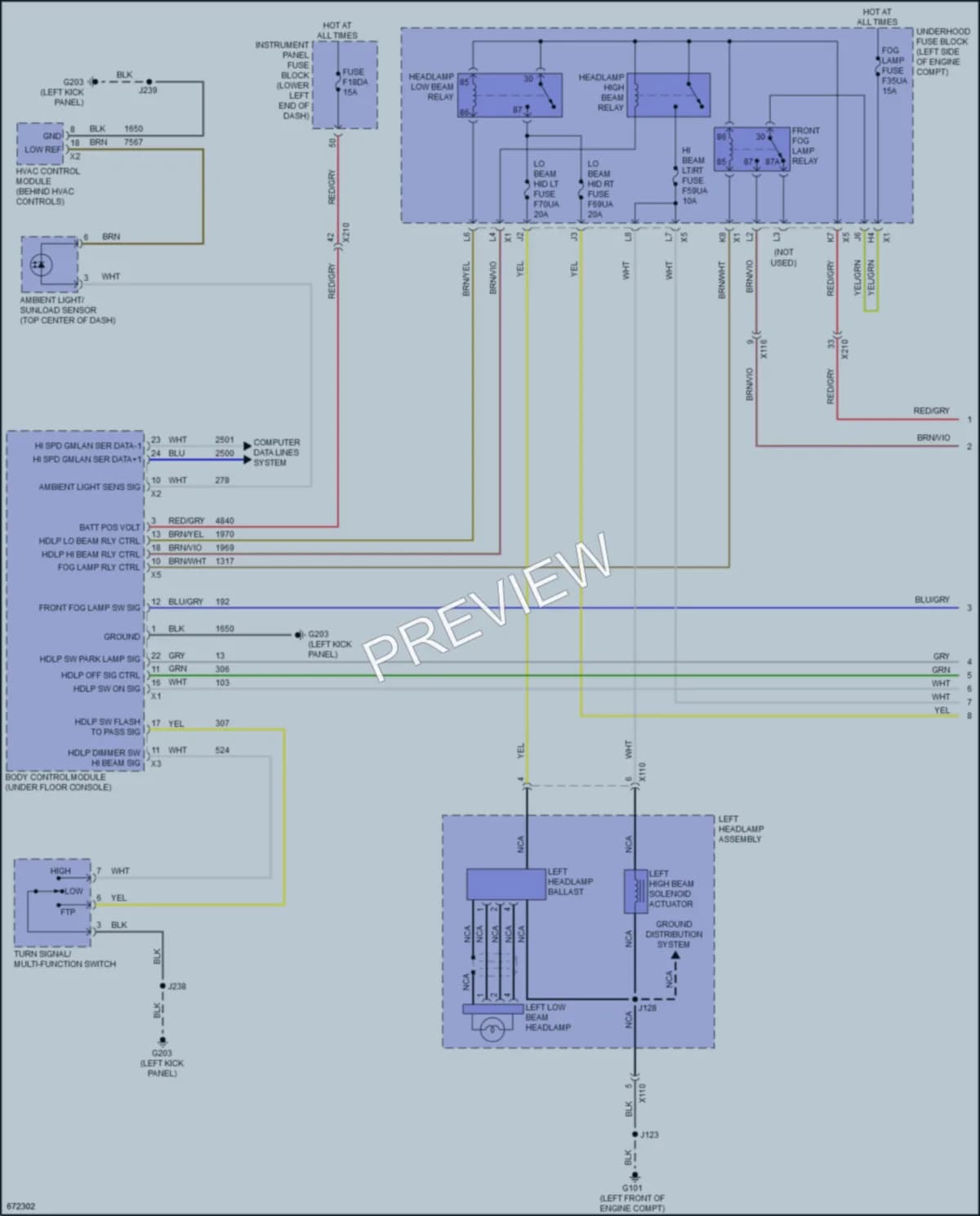 2019 Buick LaCrosse Headlights wiring diagram preview