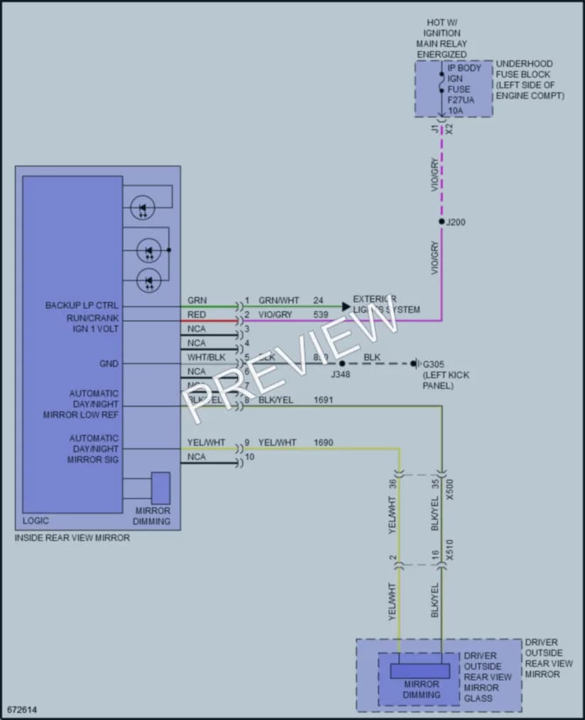 2019 Buick LaCrosse Power Mirrors wiring diagram preview